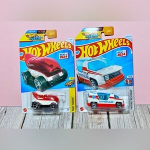Hot‎ Wheels Rapid Pulse White #137 Mainline 2024 & Sushi Tuner Lets Race, Bundle